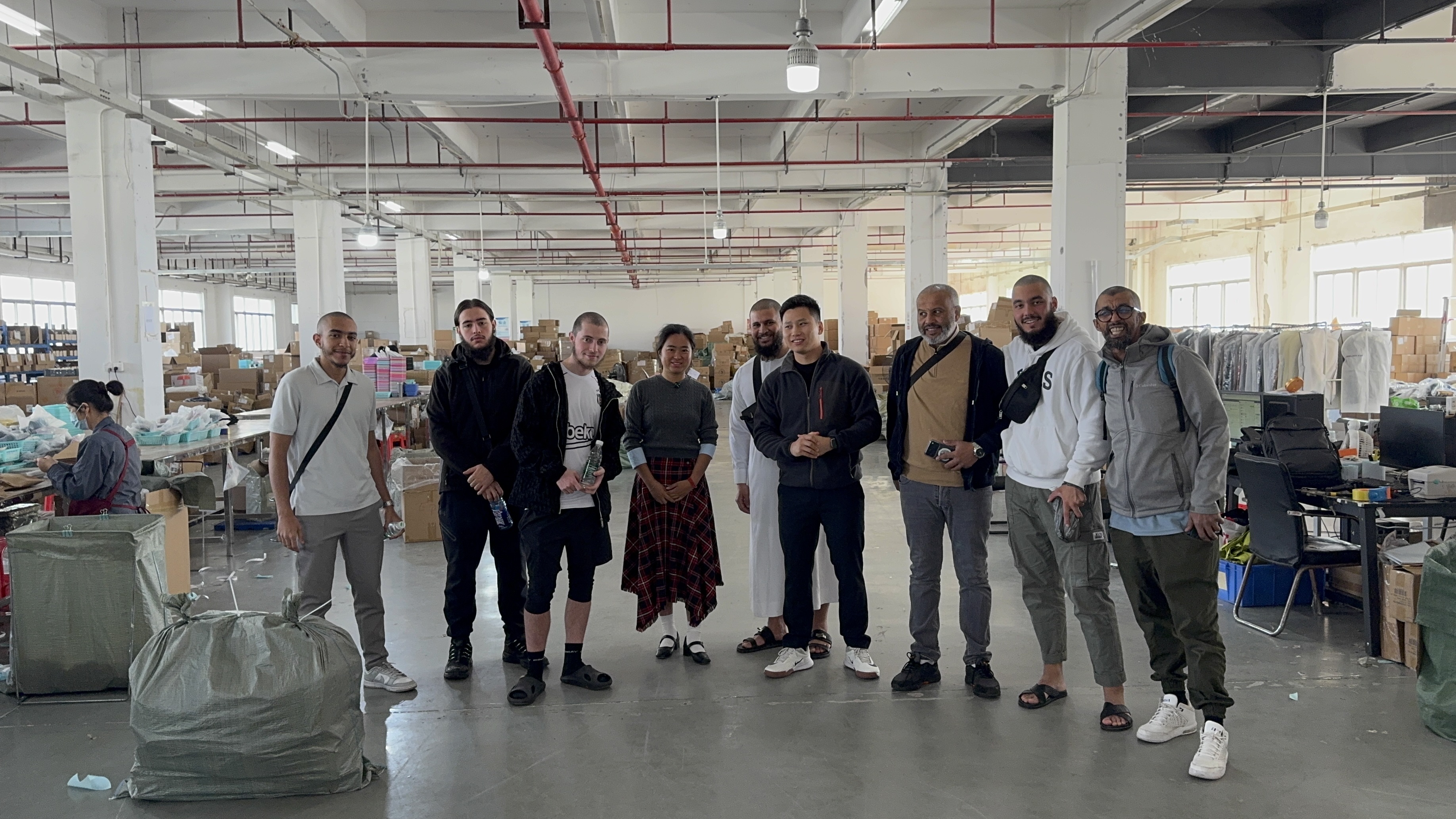 Team photo with visiting clients